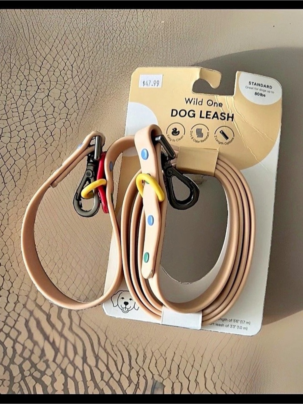 Wild One Dog Leash / Dog Collar & Collars Tan & Purple NWT
